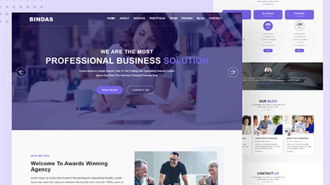 Bindas Consulting & Business Landing Page Template