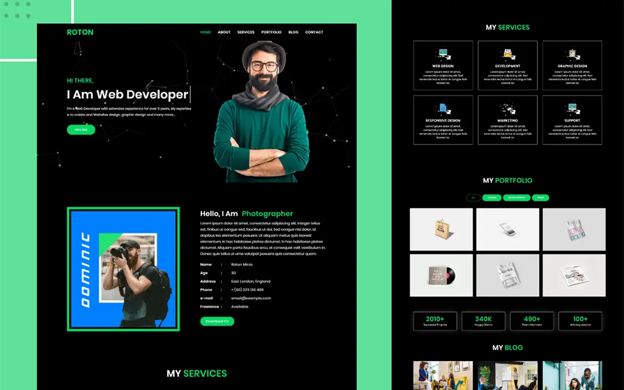 Roton Personal Portfolio HTML5 Template