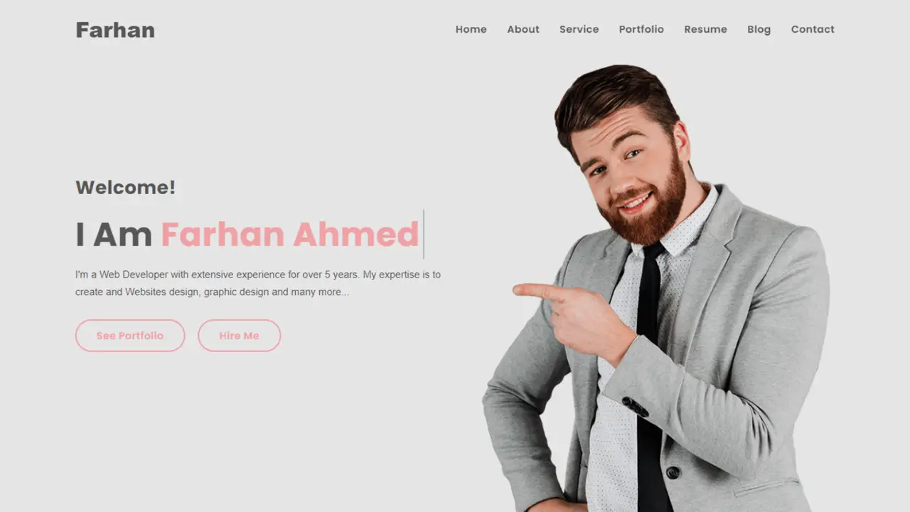 Farhan Personal Portfolio HTML5 Template