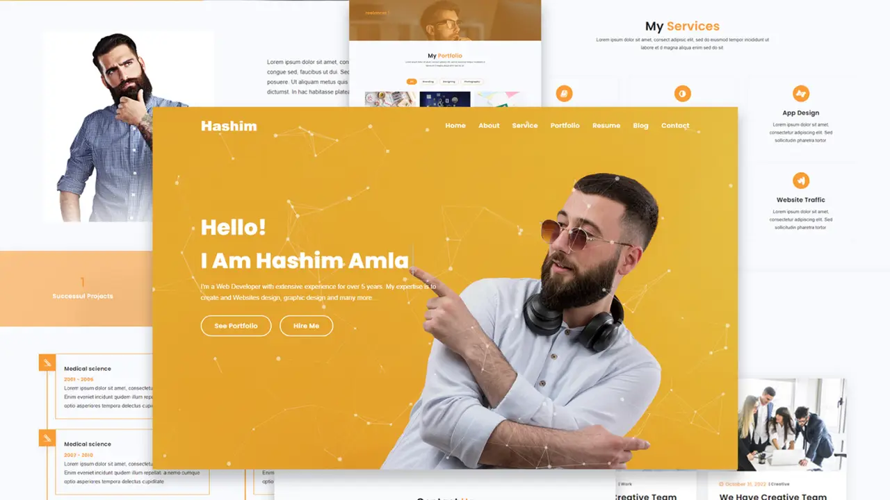 Hashim Personal Portfolio HTML5 Template