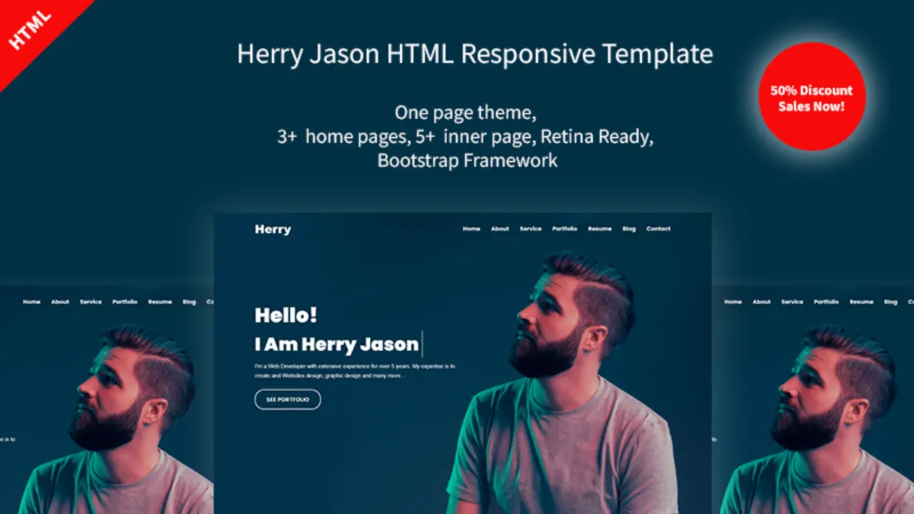 Herry Personal Portfolio Website Template