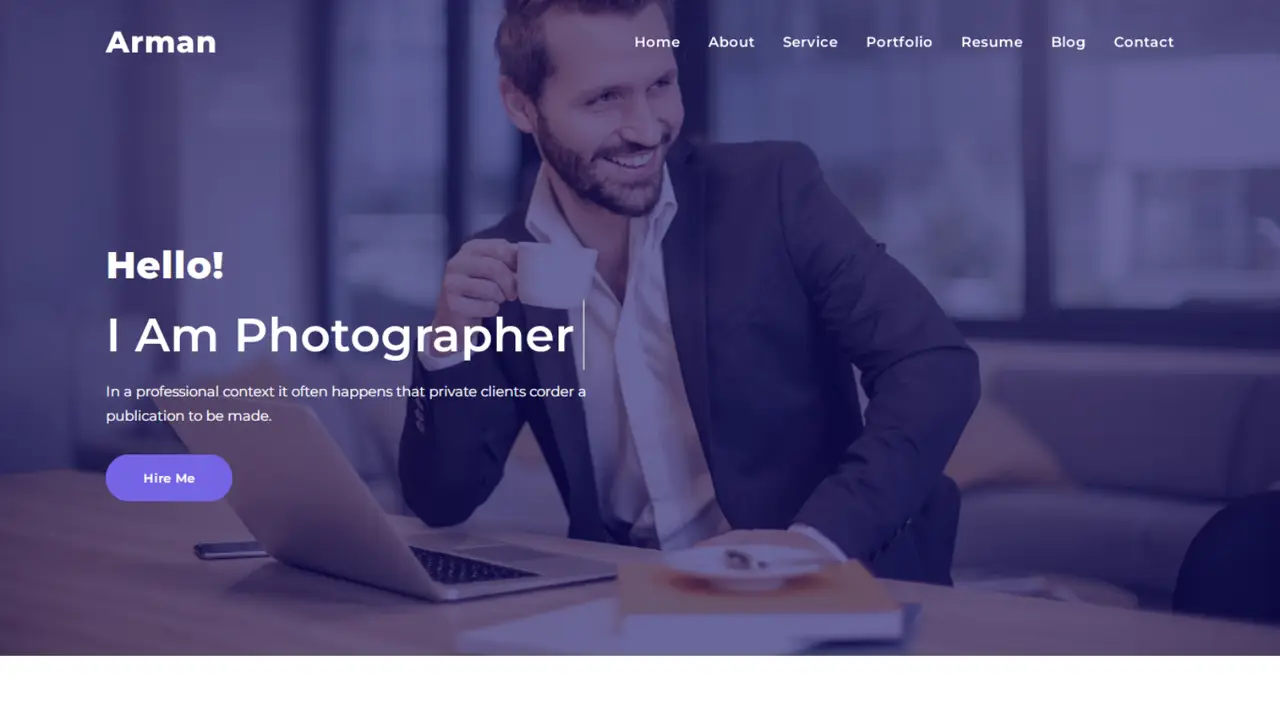 Arman Personal Portfolio Website Template