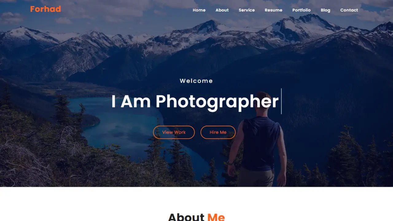 Forhad Personal Portfolio Landing Page Template
