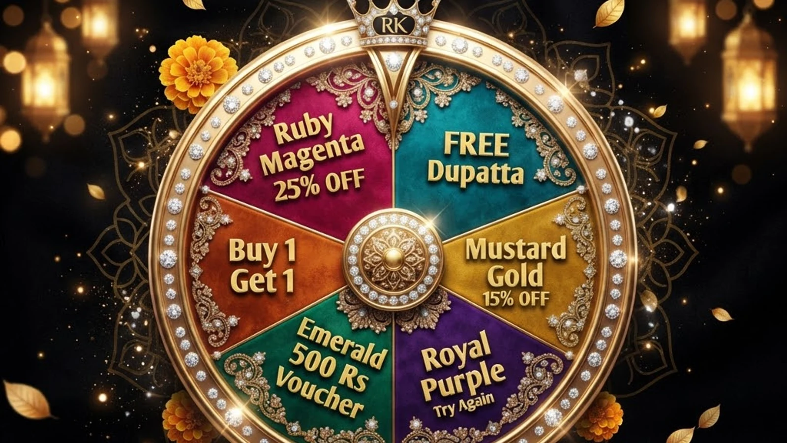 I will design luxury spin and win wheel for your boutique / clothing brand