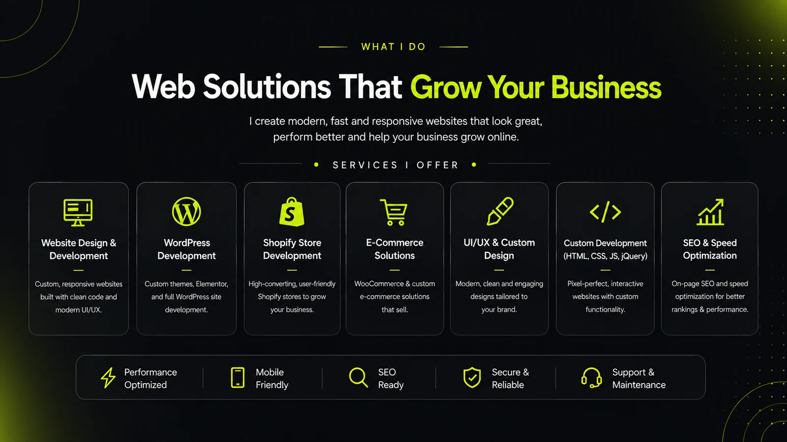Web Developer | Websites & E-commerce